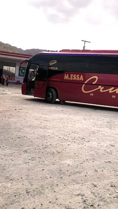 Al Muslim Daewoo Bh120F Bus Departures Karachi From Khuzdar Sha Shan Hotel My Travel Bus Shandar Road Bullet Bus #travelphotography #travelling