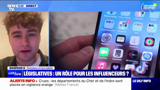 La plupart des créateurs de contenus ont la capacité d'avoir une influence sur le scrutin des législatives , estime Gaspard G, youtubeur et journaliste