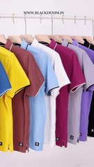 Frechman polo t-shirts for men - black denim