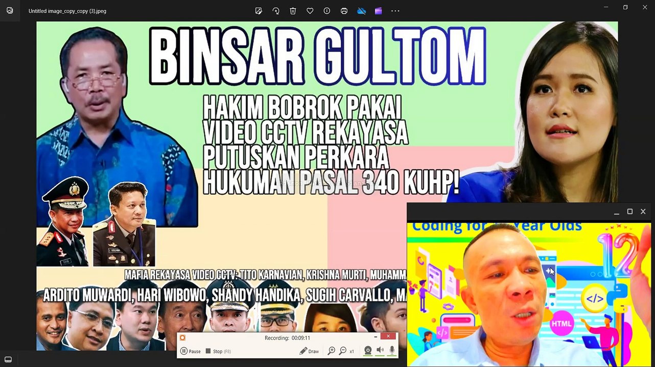 BINSAR GULTOM HAKIM BOBROK PAKAI VIDEO CCTV REKAYASA PUTUSKAN HUKUMAN 340 KUHP!