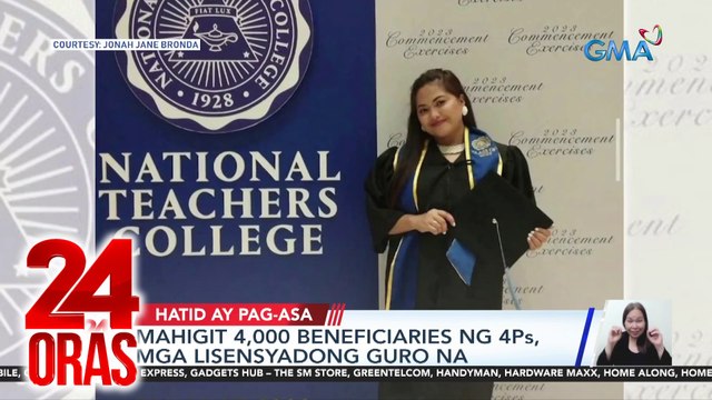 Mahigit 4,000 beneficiaries ng 4Ps, mga lisensyadong guro na | 24 Oras