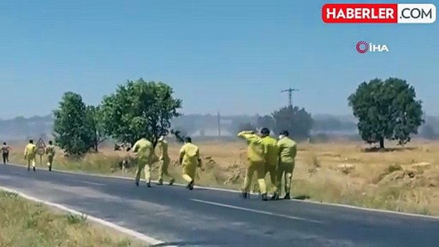 Çanakkale'de yangına havadan ve karadan müdahale ediliyor