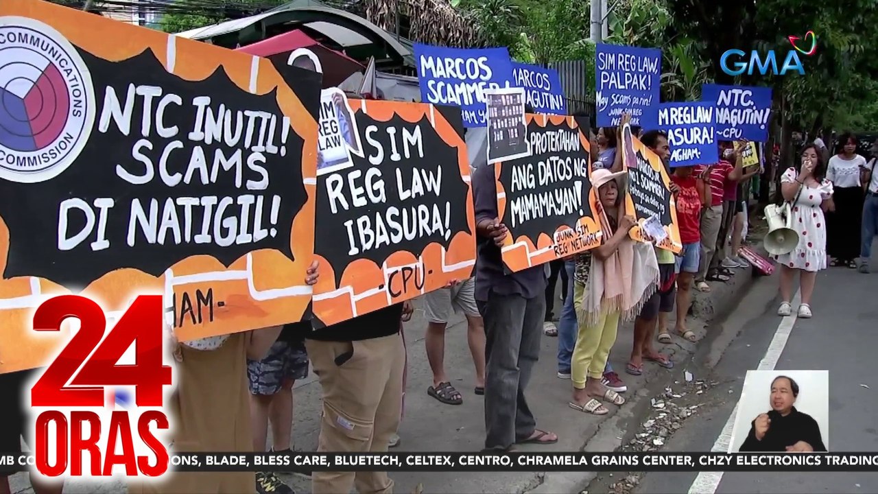 24 Oras Part 2: Protesta vs sim card registration; tumaob na bangka sa Zamboanga City; isinauling dollar bills na nasa medyas, atbp.