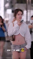 Cute girl with trendy summer fashion