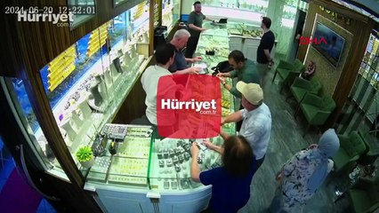 Kuyumcudan 1 kiloluk altın çalan şüpheli yakalandı; o anlar kamerada