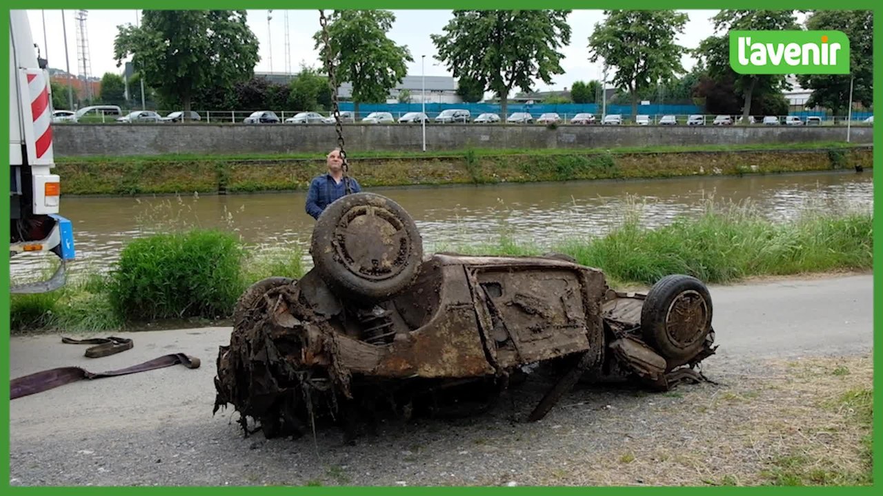 Près de 80 épaves de voitures repêchées dans la sambre