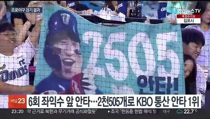 손아섭, 2천505번째 안타…KBO 통산 안타 1위