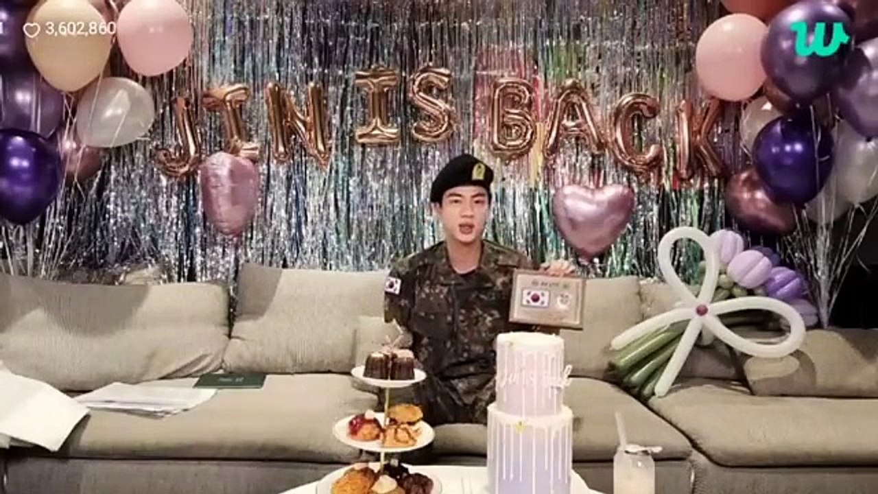 BTS JIN IS BACK LIVE ENG SUB!!!