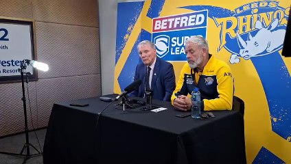 Leeds Rhinos coach: Gary Hetherington and Ian Blease press conference