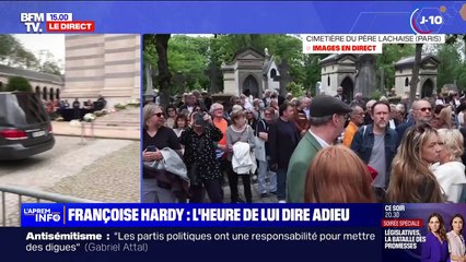 Jean-Marie Périer aux obsèques de Françoise Hardy, dont il a partagé la vieImages BFM TV