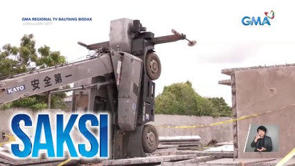 Construction worker, patay matapos madaganan ng precast concrete wall | Saksi