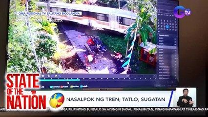 Tricycle, nasalpok ng tren; tatlo, sugatan | SONA