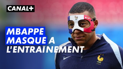 Euro : Kylian Mbappé porte un masque tricolore lors de l'entraînement des Bleus