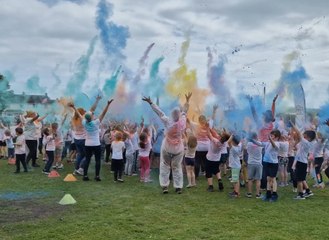 Linn Primary School in Larne hosts charity 'colour run' in memory of Scarlett Rossborough