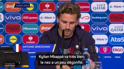Bleus - Griezmann : "Mbappé va très bien, le nez a un peu dégonflé"