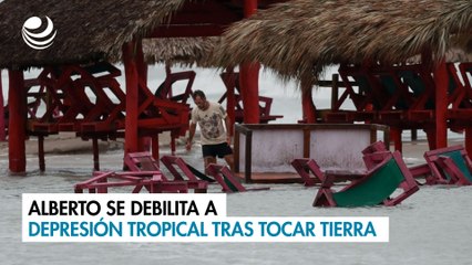 Alberto se debilita a depresión tropical tras tocar tierra