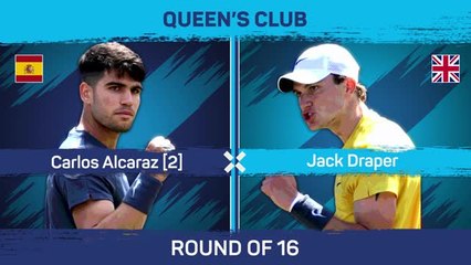 Alcaraz shock defeat to Briton Draper at Queen's
