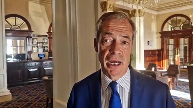 Nigel Farage, leader of Reform UK, has been in Blackpool on the campaign trail