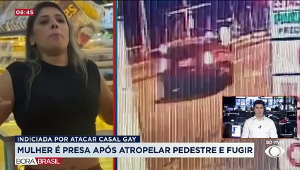 Mulher é presa após atropelar pedestre e fugir