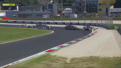 Italian F4 Championship 2024 Vallelunga Race 1 Restart Pile Up