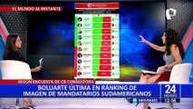 Dina Boluarte es la presidenta menos querida de Sudamérica, según estudio