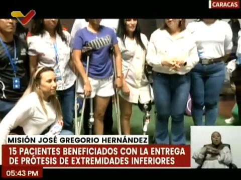 Misión José Gregorio Hernández entrega prótesis de extremidades inferiores a 15 pacientes en Caracas