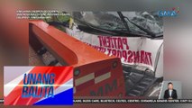2, sugatan matapos tumama ang isang ambulansiya sa nakaparadang pison | Unang Balita