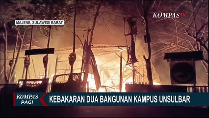 Diduga Akibat Korsleting Listrik, Dua Bangunan Kampus Unsulbar di Majene Terbakar