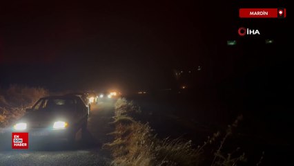 Diyarbakır ve Mardin arasında anız yangını