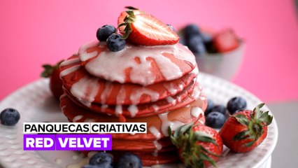 Panquecas Criativas: Panqueca Rosa