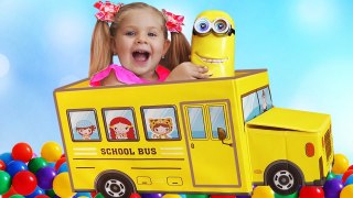 Wheels On The Bus with Diana - Nursery Rhymes & Kids Songs