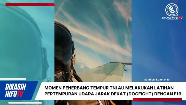 Momen Penerbang Tempur TNI AU Melakukan Latihan Pertempuran Udara Jarak Dekat (Dogfight) dengan F16