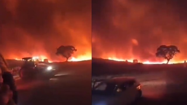 Diyarbakır ve Mardin arasında anız yangını