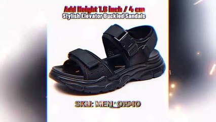 Stylish and Comfortable: Elevator Buckled Sandals