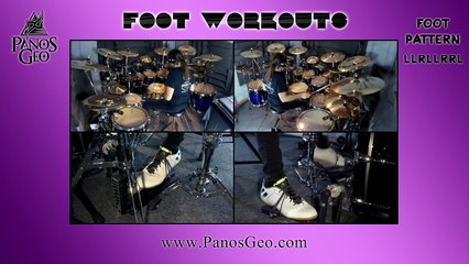 Drum Exercise | Foot Workouts (Part 308 - LLRLLRRL) | Panos Geo