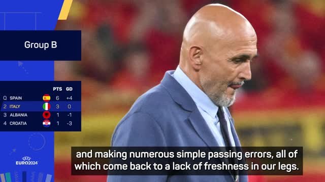 Spalletti says tired Italy players couldn't handle Spain