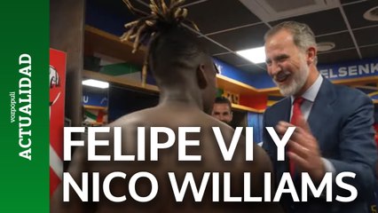 El Rey Felipe bajó al vestuario de España tras ganar a Italia en la Eurocopa