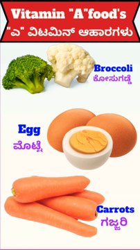 Vitamin A Rich Foods | A Vitamin | Top Vitamin A Rich Foods for a Healthy Diet | A ವಿಟಮಿನ್ ವಿರುವ ಆಹಾರಗಳು