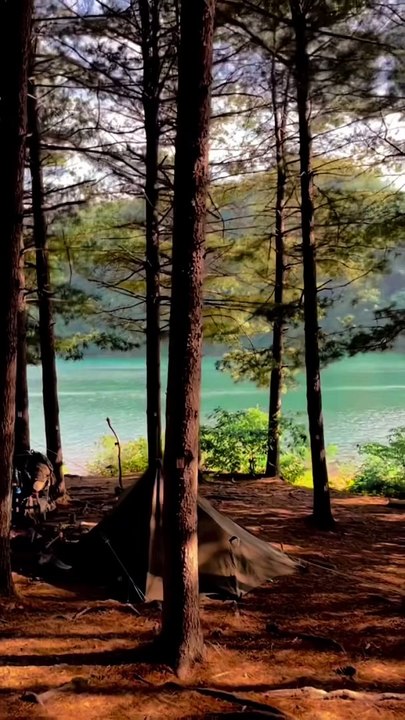 #camp #cookinginnature #firecooking #campers #bythelake #nature Ig@Iamcampers