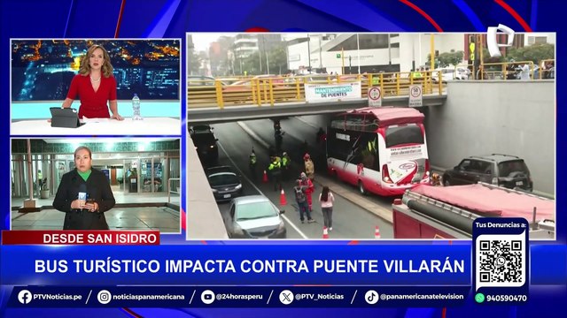 San Isidro: choque de bus turístico contra puente deja heridas a candidatas de certamen de belleza