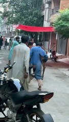 The sacrificial animal tore the butcher's clothes and what happened to it