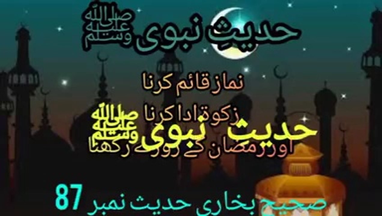 Sahih Bukhari Hadees no 87
