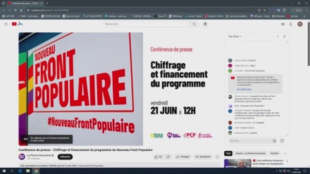 Législatives: suivez la conférence de presse du Nouveau Front populaire sur le financement de leur programme