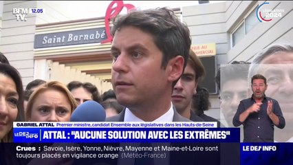 "Il fond comme neige au soleil": Gabriel Attal évoque le programme du RN à l'approche des législatives