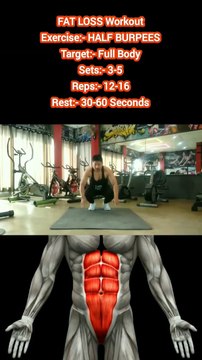 ❌ HALF BURPEES ✔️ How to reduce Tummy FAT at Home? #heermlgangaputra #naturalbodybuilding #workout #exercise #fitness #gym #muscle #training #tips