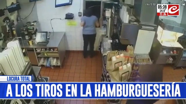 Insólito: a los tiros en una hamburguesería de Estados Unidos