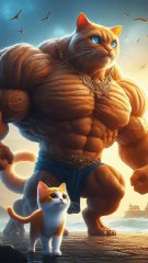 Mother cat searching food for his kitten