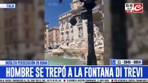 Un turista se metió adentro de la Fontana di Trevi