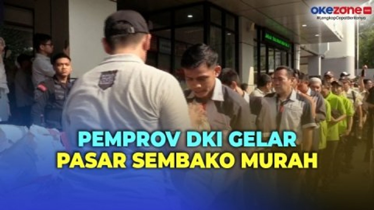 Pasar Sembako Murah Diserbu Warga di Kawasan Ci...