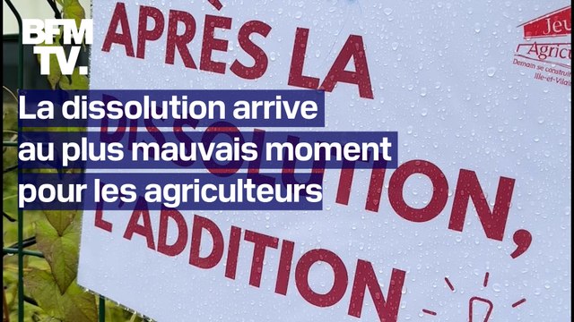 TANGUY DE BFM - La dissolution arrive au plus mauvais moment pour les agriculteurs